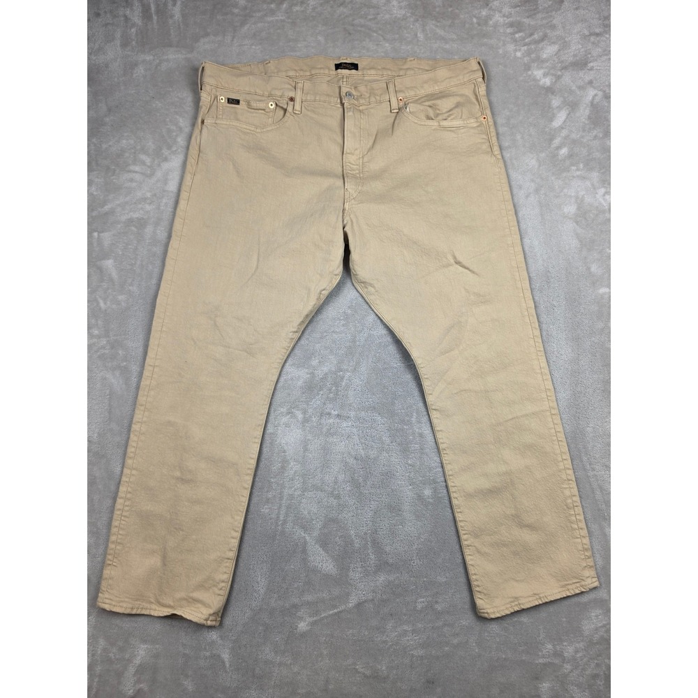 Polo Ralph Lauren Varick Slim Straight Pants Mens 40x30 Tan Khaki Stretch